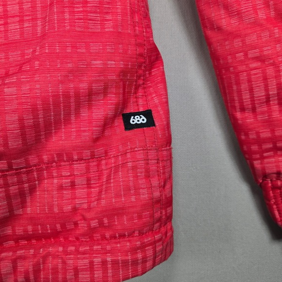 686 Reserved Luster Ski Snowboard Jacket Womens XS Pink Insulated Waterproof - Picture 6 of 16